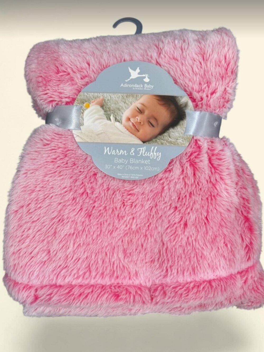 Bright pink Adirondack Baby Warm & Fluffy baby blanket